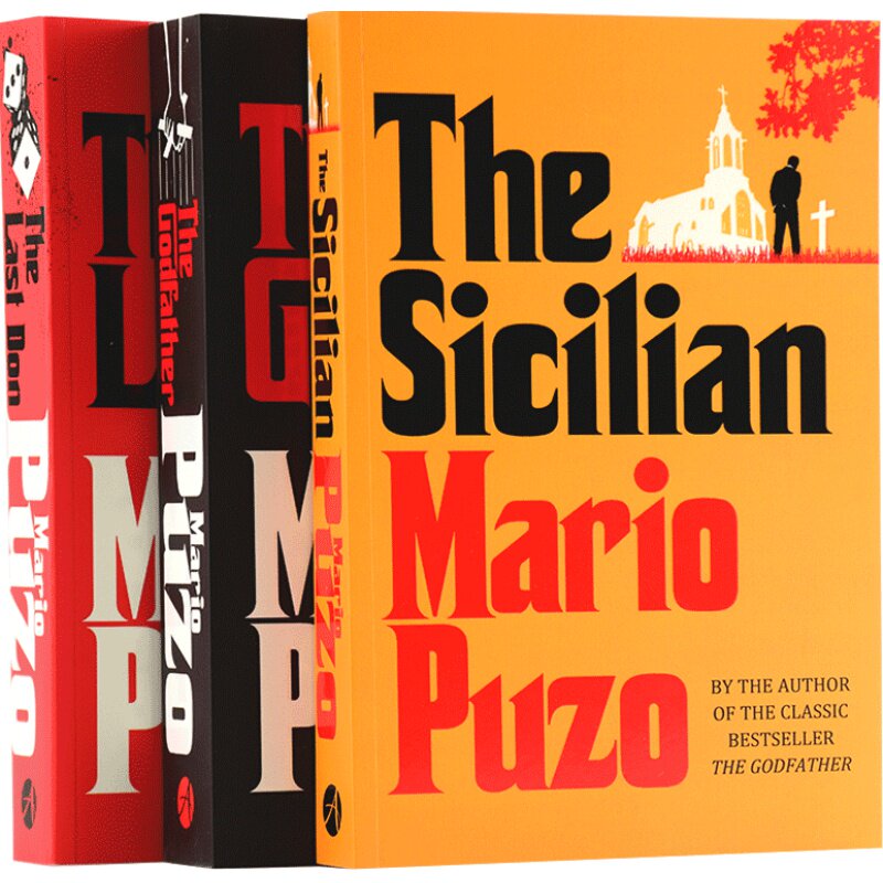 教父三部曲全套3册 The Godfather 教父英文原版 Mario Puzo 教父小说教父原著奥斯卡获奖电影教父周边