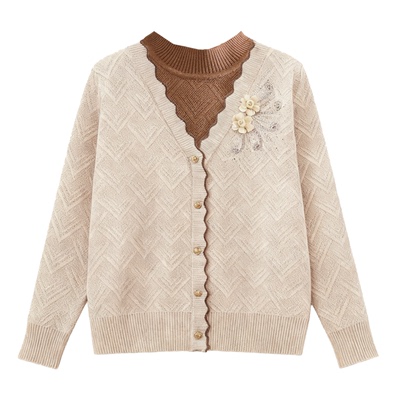 俞兆林假两件毛衣妈妈装加绒加厚