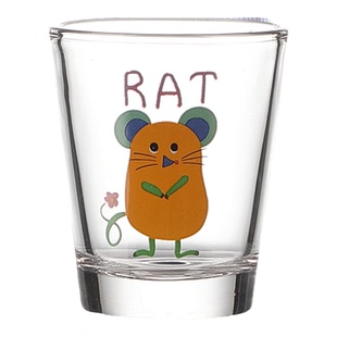 卡通微醺杯子玻璃杯女高颜值十二生肖水杯家用咖啡杯清酒杯套装