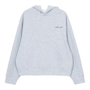 Holocene美式潮牌复古字母印花连帽卫衣男女同款秋季高街重磅上衣