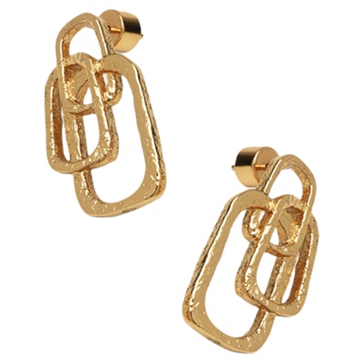 RCRetroChic罗马金色弧光耳环