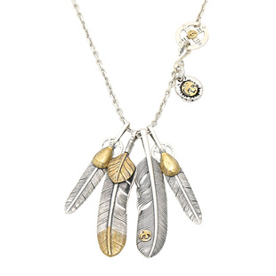 高桥吾郎羽毛项链吊坠男士纯银饰品复古明星同款复刻男女送人礼物