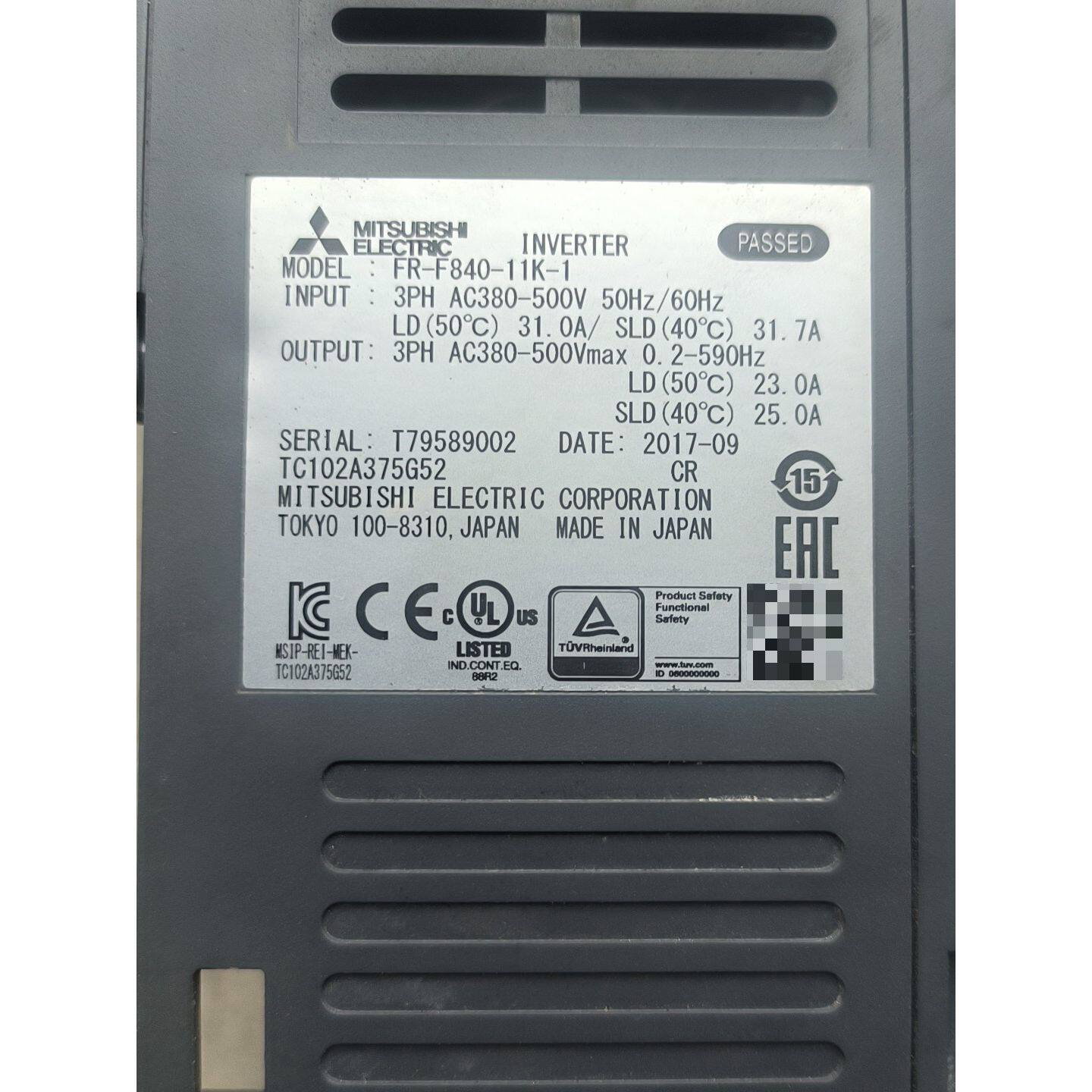 议价可维修三菱变频器FRF84011K1不包好坏350邮