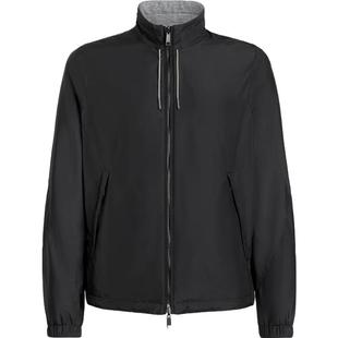 ZEGNA杰尼亚男装黑色/灰色微纤维面料双面Brezza夹克外套