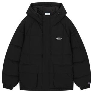 Champion冠军连帽羽绒服男冬季新款情侣保暖外套潮牌面包服女秋季