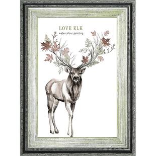 复古实木画框定制相框挂墙装裱a3A4外框4k8开任意尺寸做旧裱画框