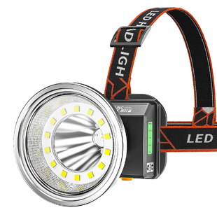 2025新款强光头灯感应超亮充电远射野外户外头戴式大功率头顶矿灯