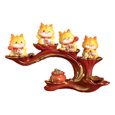 生肖小龙招财摆件本命年礼物