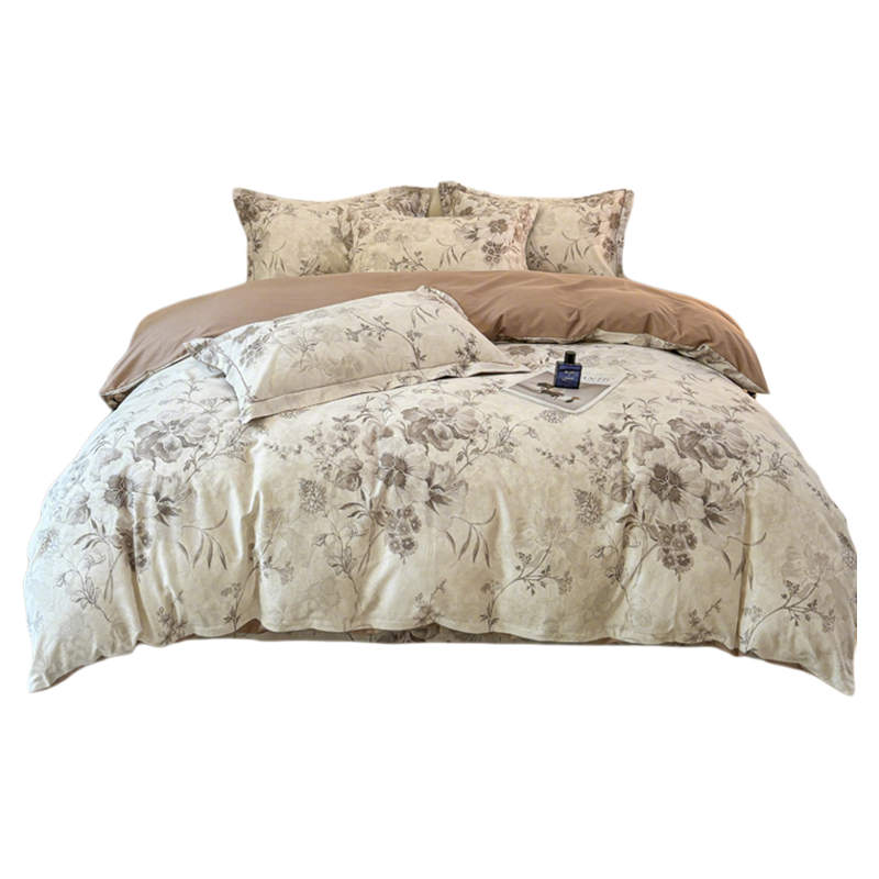 Freetex全棉磨毛被套四件套纯棉1.5m床单秋冬被罩双人被单床品