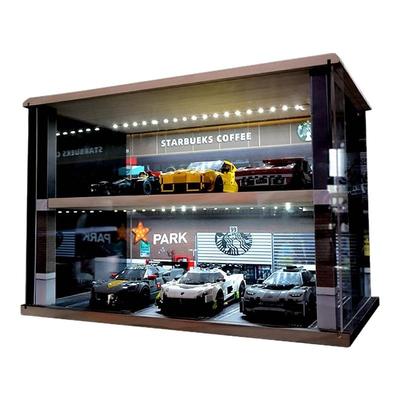 1:24合金车模停车场仿真车库展示盒展示柜收纳展示架儿童玩具男孩