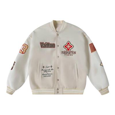 FDR官方店菱形绣花棒球服外套