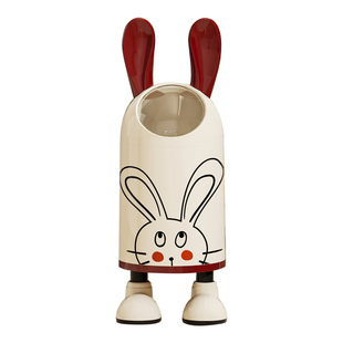 客厅垃圾桶家用2025新款室内卫生间厕所带盖创意可爱纸篓高颜值