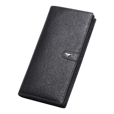 七匹狼头层牛皮多卡位男士钱包