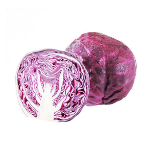 【YIKECAI】紫甘蓝650g紫包菜紫色球生菜红紫椰菜新鲜沙拉食材