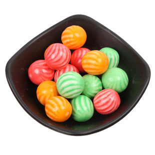 爆浆漂亮兔西瓜泡泡糖夹心果冻8090后怀旧零食好吃的小光头一盒00