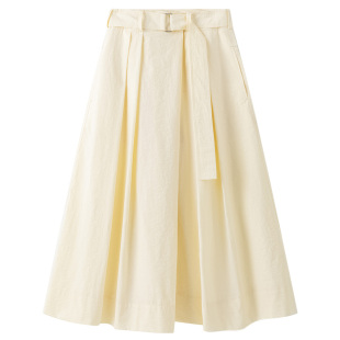 A Memory Inside盐缩工艺高腰阔腿裤女2025夏季裙裤廓形休闲裤子