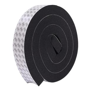 防火阻燃黑色柔软PU海绵胶带强力电子线束防尘挡风静音防撞密封条