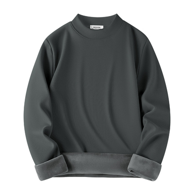 猫人半高领羊胎绒打底衫男秋冬