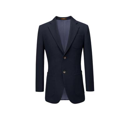 【肌理感斜纹】吉约蒙休闲西装男外套商务通勤藏青色西服上班单西