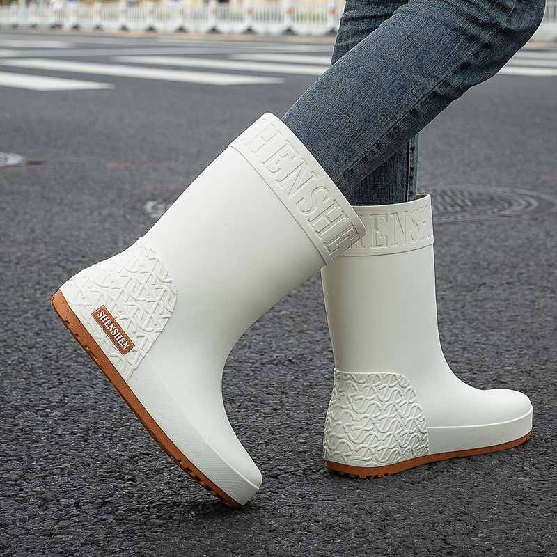 轻便雨鞋女士时尚款外穿高筒雨靴防水鞋防滑新款长筒胶鞋厨房水鞋