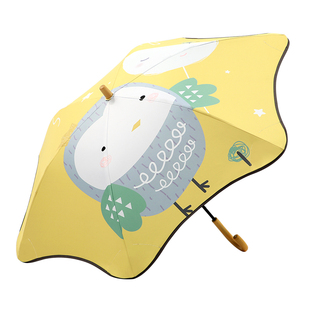 天堂伞长杆直柄卡通儿童伞防晒太阳伞安全圆角晴雨伞男女学生雨伞