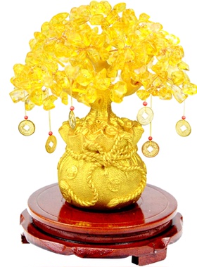 室内装饰吉祥物小黄门头招财树