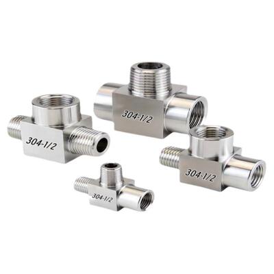 304不锈钢高压加厚内外丝三通