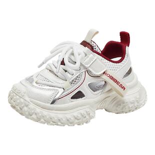 哈比熊儿童老爹鞋男童女童运动鞋2026夏季透气镂空单网鞋防滑防臭