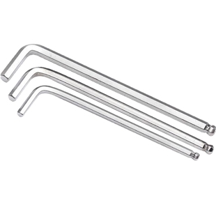 公制内六角扳手铬钒钢CRV扳子工具加长中长球头2.5mm-19mm单只