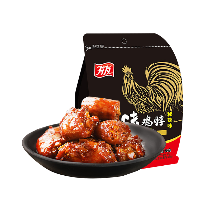 包邮 有友鸡脖秘辣味90g重庆特产麻辣小吃鸡脖 包邮 有友鸡脖秘辣味90g重庆特产麻辣小吃鸡脖