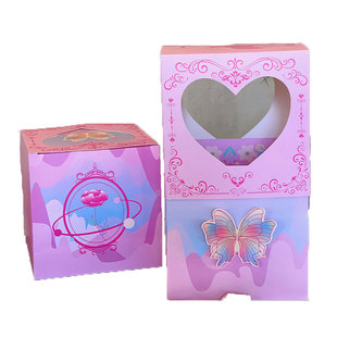 七夕情人节蛋糕爱心形礼盒包装盒情侣送男女友惊喜浪漫表白礼物