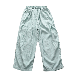 女童韩版直筒山本裤遛弯裤子儿童冰凉速干防蚊奶奶阔腿裤薄款夏装