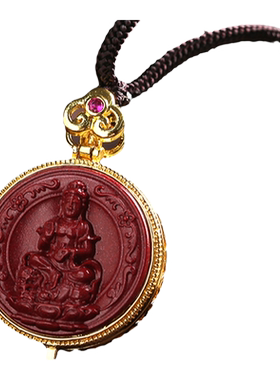 灵机麦玲玲12生肖文殊菩萨吊坠女朱砂吉祥物属兔十二生肖佛