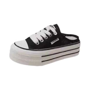 网红包头拖鞋2026新款夏天鞋子厚底网鞋百搭透气网面半拖鞋女爆款