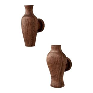 进门玄关墙上挂衣钩强力粘胶免打孔衣帽承重高档实木创意客厅挂钩