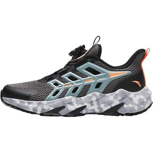 安踏男童中大童纽扣鞋2026夏季网面透气跑步鞋框子鞋儿童运动凉鞋