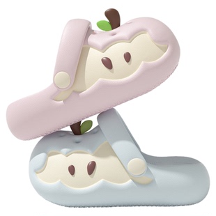 chedoir鸳鸯苹果洞洞鞋女款外穿沙滩防滑防臭EVA可爱家居包头拖鞋