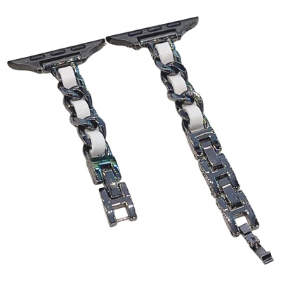 美搭细款金属链条适用iwatch表带