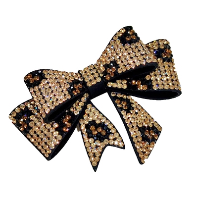 米龙捷克钻水晶飘带蝴蝶结顶夹