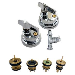 全铜厕所蹲便器冲水阀老式旋钮式手扭角式冲洗公共大便延时阀配件