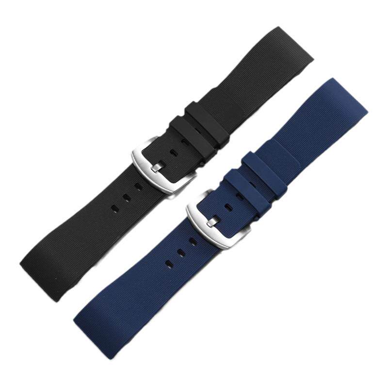 卡地亚山度士黑色硅胶手表带23mm