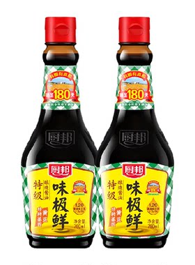 厨邦味极鲜酱油760ml*2瓶