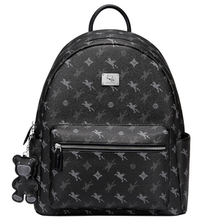 NU纽芝兰黑色大容量双肩包女2025新款大学生书包户外旅行轻便背包