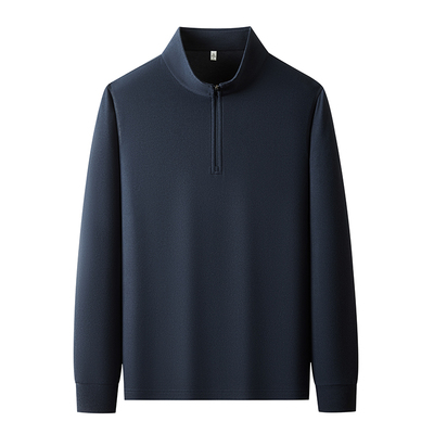 猫人莱赛尔羊毛高领打底衫男款2025秋冬加绒德半拉链上衣长袖T恤