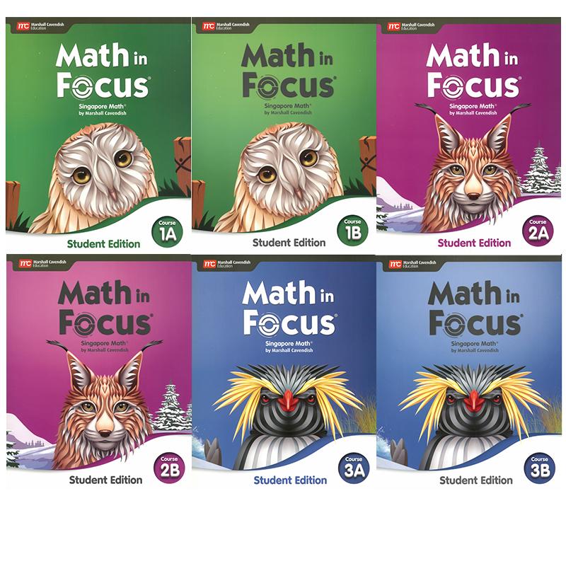 原版进口新加坡数学Math in Focus新版678年级初中数学教材Course 1A1B2A2B3A3B学生书练习册 正版