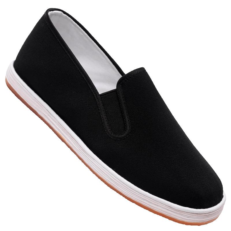 老北京布鞋男秋季透气舒适手工千层底礼服呢一脚蹬男士牛筋底大码