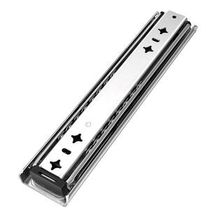 53宽重型滑轨承重导轨工业带锁房车抽屉滑道轨道三节阻尼缓冲托底