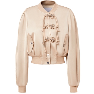 【奥莱】MAXRIENY新中式缎面棒球服短外套女