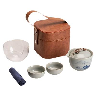 匠序旅行茶具手绘快客杯