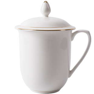 杯子陶瓷带盖大号骨瓷会议杯办公杯商务办公室老板茶杯男logo定制